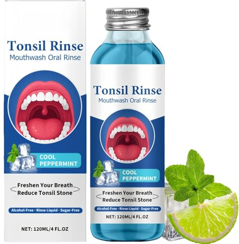 Tonsil Stone Mouthwash,Made of Natural Formula,Bad Breath Treatment and Whitening,Gentle Travel Size Mouthwash for Adults,Soothe Tonsils & Freshen Breath