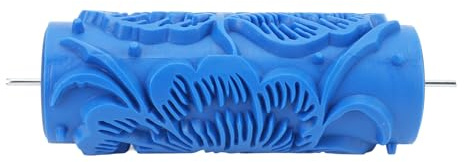 Rodillo de pintura con dibujos de 5 pulgadas, herramienta artística de pintura, rodillo de goma con textura lavable reutilizable para gabinetes de pared redondos