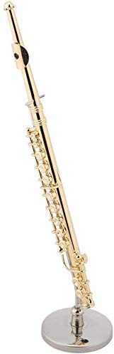 HEEPDD Mini Flauto, 5.9 Pollici in Ottone per Collezione Hobby Strumento Musicale Decorativo per Ornamenti Domestici