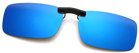 Long Keeper Clip Occhiali da Sole Polarizzati per Uomo Donna, Clip per Occhiali Senza Montatura Rettangolari Lenti da Sole Sovrapponibili a Occhiali da Vista