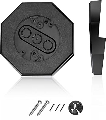 Vinyl Siding Light Mounting Block, 8141 Siding Mounting Block with Built-in Box, Outdoor Light Mounting Block for 1/2 inch Lap Double, Black, 1 Pack