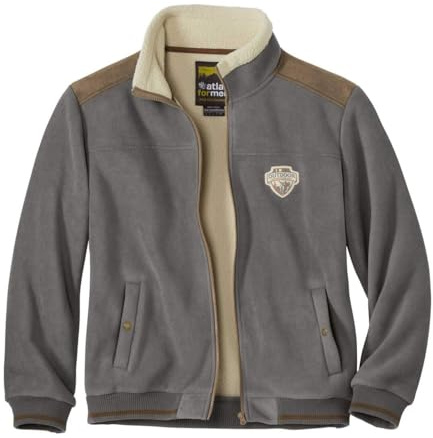 ATLAS FOR MEN - Gefütterte Fleecejacke Mountain Mit Teddyfutter - Outdoor Jacke für Herren - In Großen Größen Erhältlich