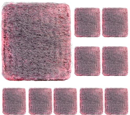 Kustimantu Laine d'acier - 10 unités de nettoyage métallique | Ustensiles de nettoyage pour la maison élimination de la saleté dans les fours et casseroles pour la et les amis