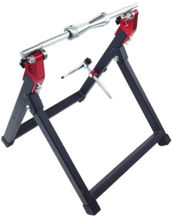 KiBcsLic Equilibrador de ruedas para motocicleta, equilibrador de neumáticos, herramienta robusta para equilibrar neumáticos, soporte de alineación, Rojo