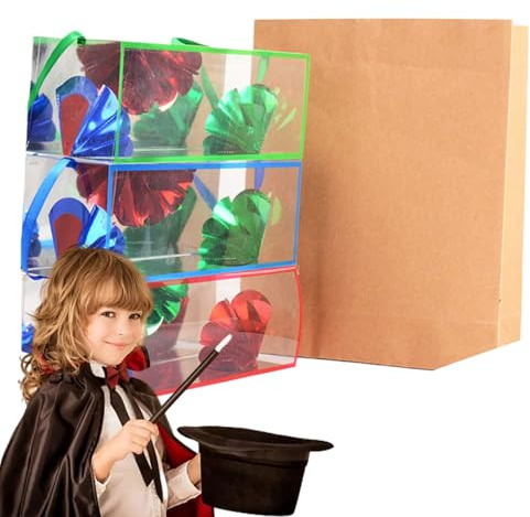 Générique Outils De Tours De Magie, Tours De Magie pour Les | Outils De Tours De Magicien,Sac en Papier avec Fleur Apparaissant dans Une Boîte Vide, Sac De Rêve pour Et Adultes, Tours De Magie