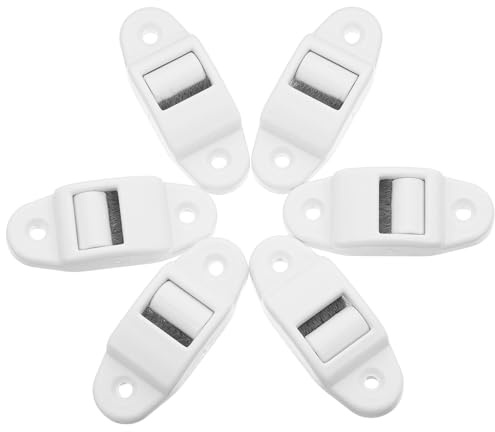 MUSISALY 6Pcs Lightweight Plastic Strap Guide with Internal Brush for Roller Shutter Belt Cleaning Webbing Cleaner Replacement Rollers for 14Mm Blind Accessories