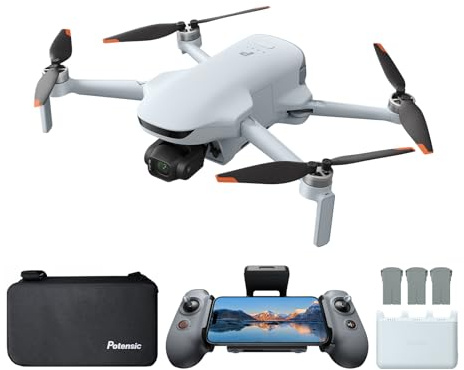 Potensic ATOM 3 Drones con Camara 4K Profesional, Vídeo HDR 4K/60fps, Foto 8K, Sensor 1/1,3”, 3 Baterías 120 min de Vuelo, 16 KM Transmisión, Seguimiento IA 2.0, Med-Tele, QuickShots, < 249g, Dron, C0