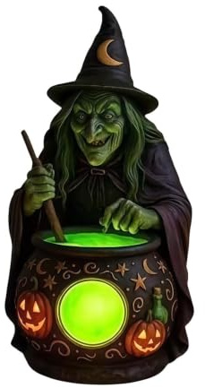 Halloween Häxlampa Halloween Häxa Kittel Skrivbordsdekoration | Gotisk Nattduksbordslampa För Husägare Hyresgäster Lägenhet Sovrum Arbetsrum Kontor Studentrum Vardagsrum Bokhylla