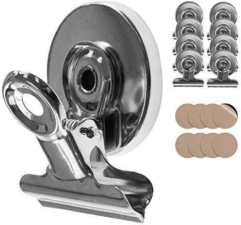 Tampen Magnete mit Klammern · 8 Stück · Magnet Clips inkl. Kratzschutz Sticker · Kühlschrankmagnete mit Klammer · Starke Magnete · Haushalt · inkl. Zufriedenheitsversprechen