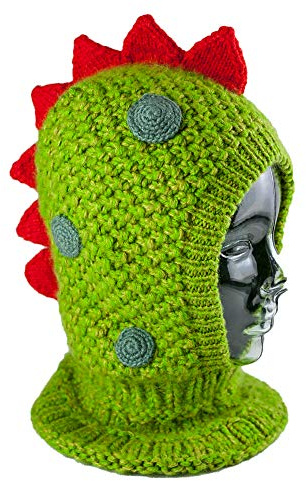 Kids Animal Hood - Warm Hat/Neckwarmer Combo (Dino)