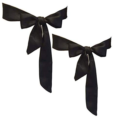 Elegante bufanda suave con cinta, bufanda larga de satén, cinturón de satén, corbata para el cuello, gargantilla para mujer, 2 negro, 200 cm