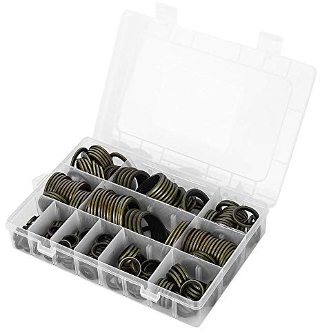 Rondella 240 pezzi, rondella piatta, anello di tenuta in gomma anello in gomma, 6 8 10 12 14 16 18 20 22 24 27 30mm NBR Set guarnizioni tappo di scarico con scatola