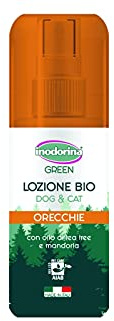 Inodorina Cat and Dog Rituals Ear Cleansing Lotion (100 ml) - Beruhigende, antibakterielle Reinigungslotion mit Teebaumöl und Mandelöl - Schützt die Ohrmuschel