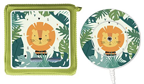 MeinBaby123® Schutzfolie kompatibel mit Toniebox und Ladestation | Schutzcover selbstklebend I Folie Sticker I Toniebox Zubehör (Ladestation Bundle: Löwe im Dschungel)