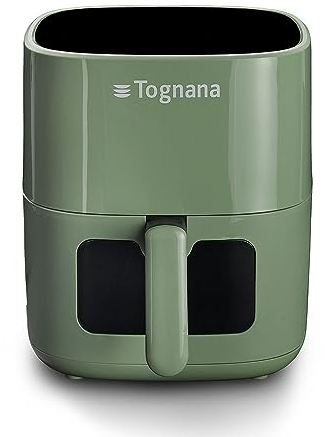 Tognana Iridea, Friggitrice ad aria 5,5 L con contenitore e griglia antiaderente e display digitale, verde salvia