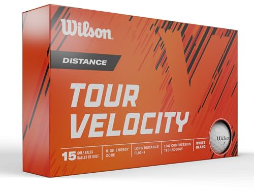 Wilson Unisex-Adult Tour Velocity Golfball, Weiße Farbe, No Size
