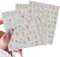 Mitdir Retro Flower Nail Art Sticker 5D geprägte Luxus-Nagelaufkleber Frühlingsrosen-Design weiße Blumen Nagelaufkleber Designer Nagelkunstzubehör Maniküre