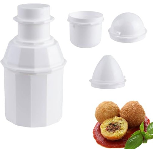4 stampi a sfera di riso, 3 in 1, multiuso, per arancini e arancini