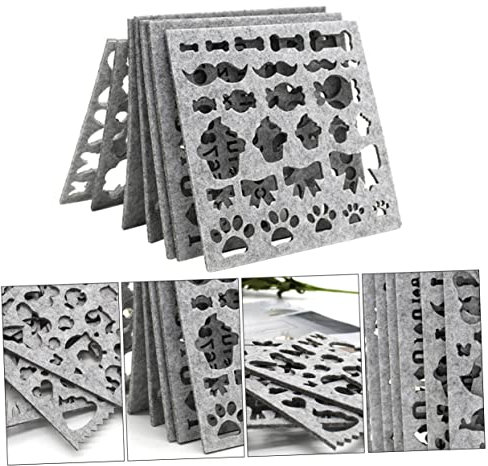 BESPORTBLE 7piezas Kit De Plantillas Moldeadoras De Fieltro De Aguja Para Manualidades Diy Con Patrones Variados Para Bordado y Aplicaciones