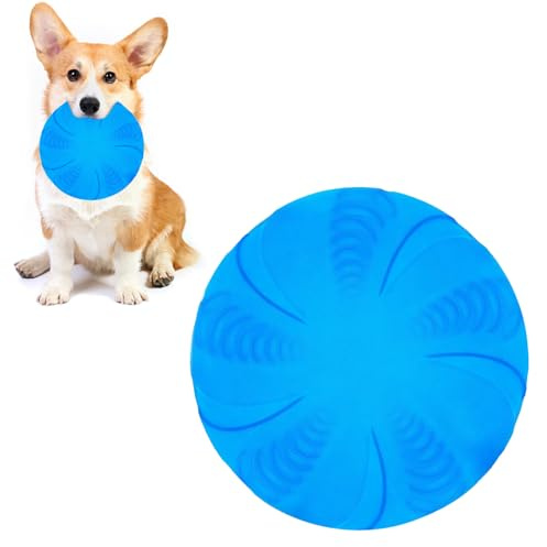 EQLEF Gioco per Cani, Blu Cane Lanciare Giocattolo Morbido 20cm Galleggiante Acqua Esercizio Dischi, Cane Allenamento Giocattoli per Piscina All'aperto Giardino Gettare & Prendere