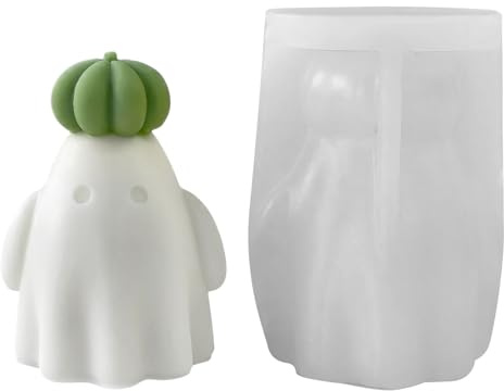 Halloween pumpa spökformar lätt att forma | Stearinljusformar: non-stick silikon epoxi spökgipsform, för epoxigips ljus harts party planerare för ho