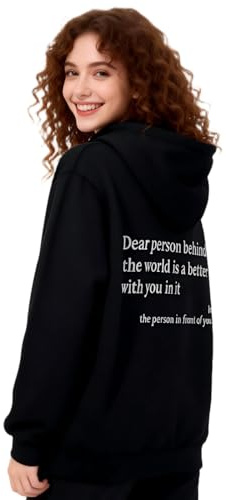 jnospne 'You Are Enough Hoodie Dear Person Behind Me Huvtröjor sweatshirt för män kvinnor tonåringar estetiska grafiska kläder
