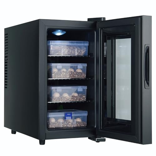 Incubadora de huevos de reptiles, capacidad de 23L/33L/49L Incubadora de laboratorio científico for reptiles con pantalla LED, refrigeración y calefacción 10-40 ℃ Control de temperatura y humedad(49L)