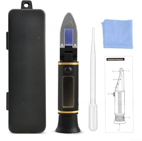 Réfractomètre automobile 4 en 1 pour liquide de refroidissement pour liquide de lavage acide pour adblue - Testeur de point de congélation avec plage ATC -50C à 0C