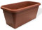 MePla Blumentrog - länglicher Blumentopf - wetterfestes Pflanzgefäß - UV-beständiger Blumenkübel - Pflanzentopf - Pflanzen-Trog - 60x30 cm (Innen: 54x25 cm) - Terracotta