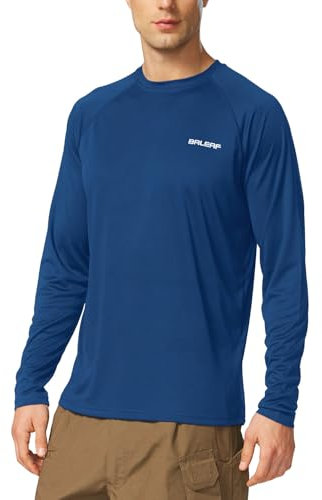 baleaf Men's UPF 50+ Sun Protection Shirts Long Sleeve 01-Ocean Blue L