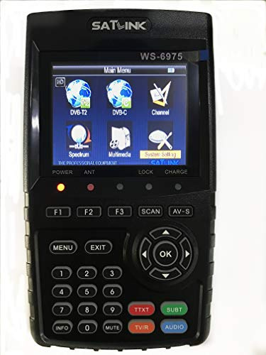SATLINK WS-6975 Récepteur numérique de Compteur terrestre numérique DVB-T2 avec MPEG-2 / MPEG4 H.265 prenant en Charge QPSK,16QAM,64QAM,256QAM
