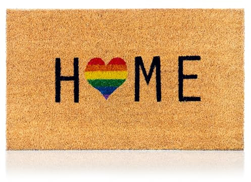 Felpudo Love de Fibra de Coco - 70x40cm - Felpudos Antideslizantes - Alfombras Originales para la Entrada a Casa, Pasillos, Puertas de Exterior - Accesorios para el Hogar -Material Resistente