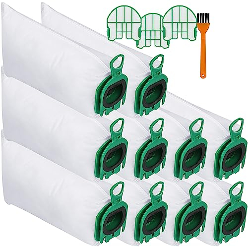 DOBIGER 10 Sacchetti Aspirapolvere Compatibile con Vorwerk Folletto VB100 con 3 Filtro Motore, Ricambio Sacchetto Filtro per Accessori per Aspirapolvere a Batteria Vorwerk Folletto VB100