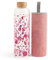 waterdrop® Edition Glass Bottle 1l Trinkflasche Glas auslaufsicher, Kohlensäure geeignet | BPA freie Wasserflasche inkl. Neoprenhülle | Spülmaschinenfeste, Leichte Borosilikat Glasflasche