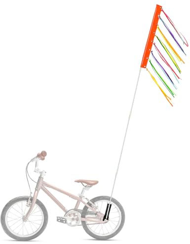 IMPPTE Fahrradfahne 180cm Sicherheitswimpel Fahrrad Wimpel Kinder Fahne Kinderfahrrad Fahrradwimpel Fahne Fahrrad Wimpel Reflektierend Orangefarbene für Im Freien Radfahren