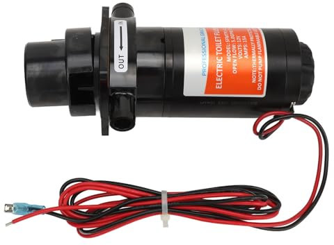 Pompa per Rifiuti Elettrica per Yacht da 12 V per WC per Barche, Pompa per Liquami Autoadescante um 5,5 GPM/18,9 M Pompa Marina Efficace e Affidabile (12 V 15 A (flusso massimo: