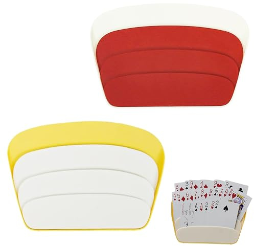 2 Support Carte à Jouer,Porte Carte Enfant Un Jeu De Poker pour Se Libérer Les Main