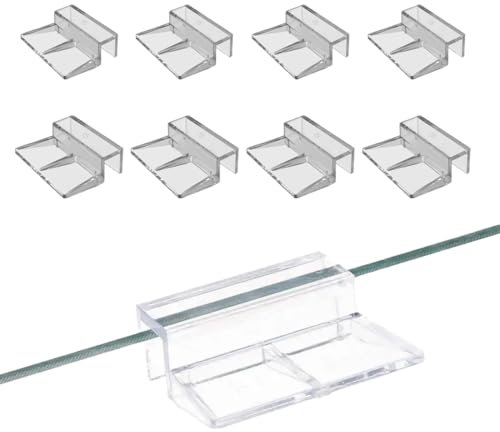 UEIOAVL Abdeckungen für Aquarien, 8 Stück Aquarium-Deckel-Clip, Glasdeckel-Clip, Stützständer Acryl-Clip Universal-Ständer für rahmenloses Aquarium (6 mm, 8 mm)