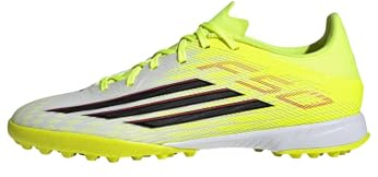 adidas Unisex F50 League Turf Football Shoes, Team solar Yellow 2/core Black/Lucid red, 44 EU