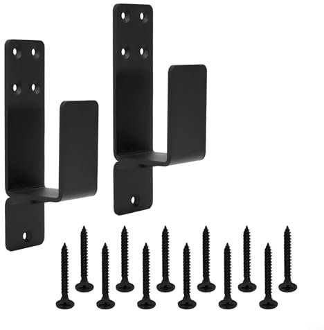 Barra di sicurezza rinforzata 2 x 4, resistente, per porte interne ed esterne (nero)