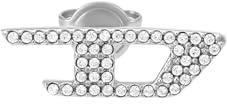 Diesel D Logo DX1630040 - Orecchini da uomo in acciaio inox color argento