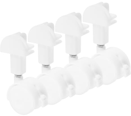 HOMSFOU 4pcs White Stem Double Wheel Casters Brake for Pet Cage Replacement Wheels Suitable for Home Flooring and Pet Cages