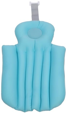 Cojín de bañera para Adultos Soporte Espalda de Cuello ergonómico Estera de baño sin Deslizamiento sin Almohadilla de baño Suave para el baño de baño de relajación de relajación (Azul)