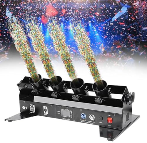 Cañón lanzador de confeti con DMX y control remoto para bodas, discotecas, escenarios, fiestas