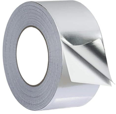 Värmeskyddstejp av aluminiumfolie, Aluminiumfolie Tejp Vattentät HVAC-kanalisolering Flera storlekar(30mmx5m)