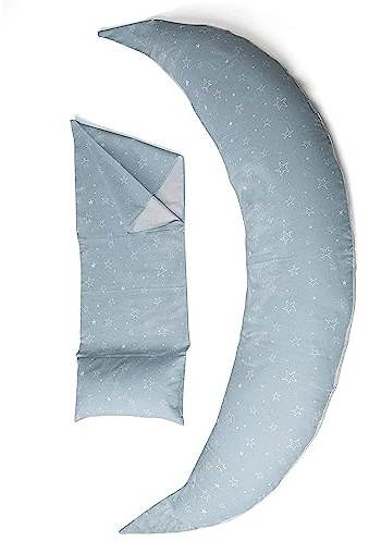 Nuvita 7100 DreamWizard Cuscino Gravidanza e Allattamento - 12 in 1 con Supporto Regolabile – Microsfere – Anallergico e Traspirante – Prodotto in Italia (Grey Star)