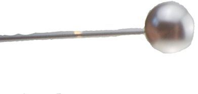 Épingle à cravate rond - cabochon nacré swarovski 10 mm - blanc - Sur pic argenté - Bijoux marié homme - Création artisanale.