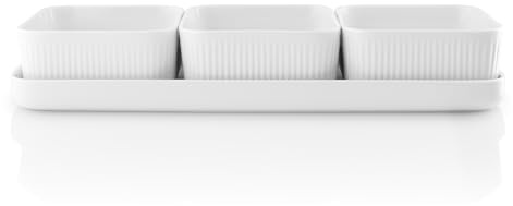 Eva Trio | Nova Legio Nova Tapas-Set | Vielseitiges und Elegantes Service | Für kleine Erfrischungen, Snacks und Dekorationen | Porzellan | Spülmaschinengeeignet