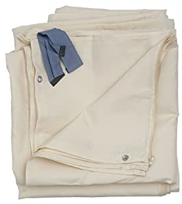 Lot de 4 parois latérales pour pergola 4x3m, Polyester crème