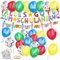 Einschulung Deko,Schulkind Deko Einschulungsdeko Junge Mädchen,Schuleinführung Deko Schulanfang Deko,Schulkind Girlande,Luftballon mit ABC,123 Motiv für Jungen Mädchen,Aufkleber Einschulung,Bunte